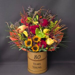 The 80 Years Young Wildflower Hat Box